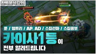 [땅우양] ⭐카이사 완벽분석강의⭐ 카이사 장인 1위가 룬/템트리/스킬콤보/잡기술 전부 다 알려드림!!!! 【카이사 강의】 【Kai'sa vs Ezreal】 【KR C1 AD】