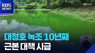 대청호 ‘녹조’ 10년째…근본 대책 시급 / KBS  …