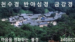 240807 천수경 반야심경 금강경  금강스님 독송