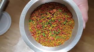 [앵무파파] 스테인레스 미니절구통에 앵무새 열대과일펠렛…