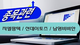 191020 일요일 제약바이오조정 지엘팜텍 게임주반등 …