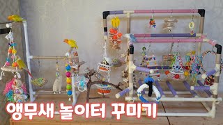 앵무새 놀이터 꾸미기