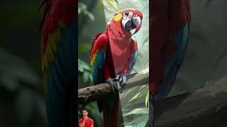 Vibrant Macaw: A Captivating Tropical Portrait #shorts